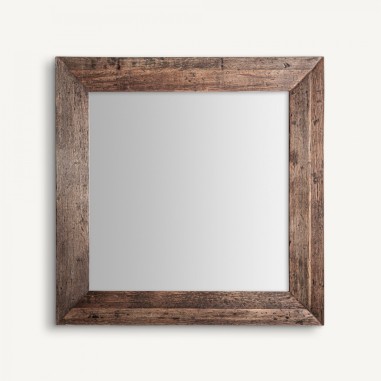 Espejo Skorup en madera recuperada y cristal