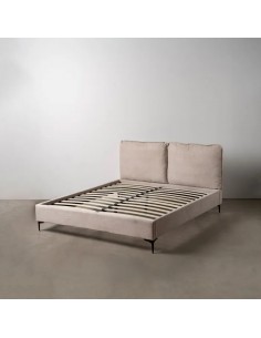 CAMA BEIGE TEJIDO DORMITORIO