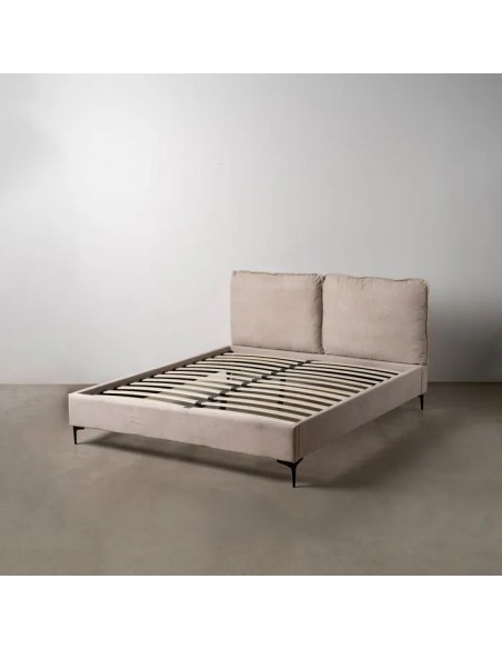 CAMA BEIGE TEJIDO DORMITORIO