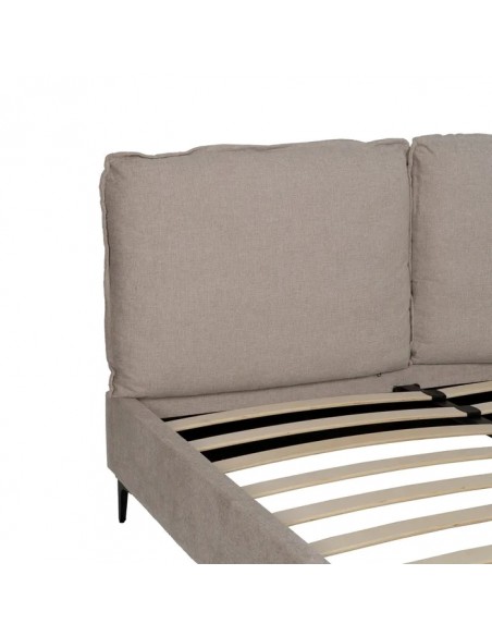 CAMA BEIGE TEJIDO DORMITORIO