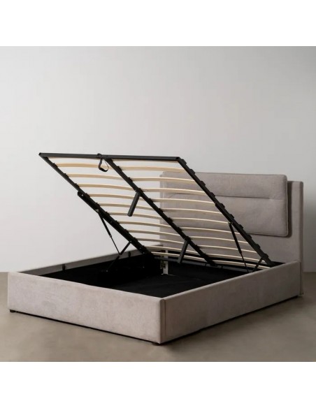 CAMA CANAPÉ GRIS TEJIDO DORMITORIO