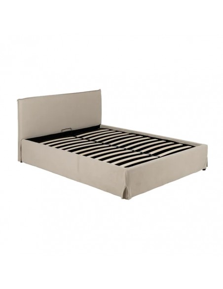 CAMA CANAPÉ BEIGE TEJIDO DORMITORIO