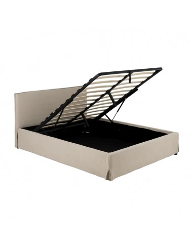 CAMA CANAPÉ BEIGE TEJIDO DORMITORIO