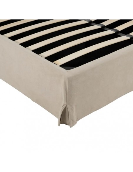 CAMA CANAPÉ BEIGE TEJIDO DORMITORIO