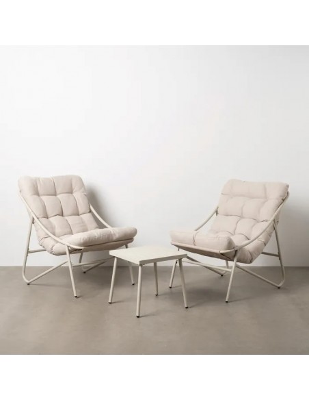 CONJUNTO JARDÍN BEIGE ACERO EXTERIOR
