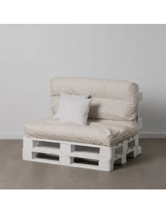 JUEGO DE COJINES BEIGE PARA PALLET 120X80CM