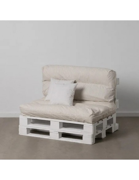 JUEGO DE COJINES BEIGE PARA PALLET 120X80CM