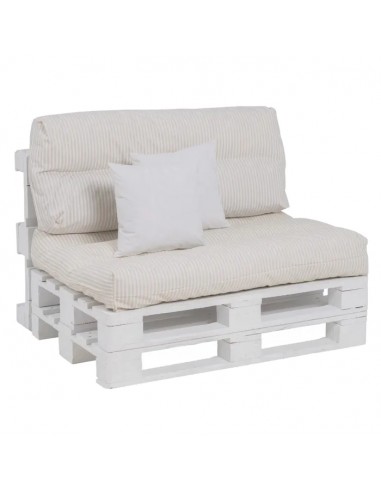 JUEGO DE COJINES BEIGE PARA PALLET 120X80CM