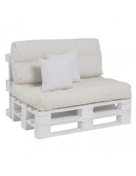 JUEGO DE COJINES BEIGE PARA PALLET 120X80CM