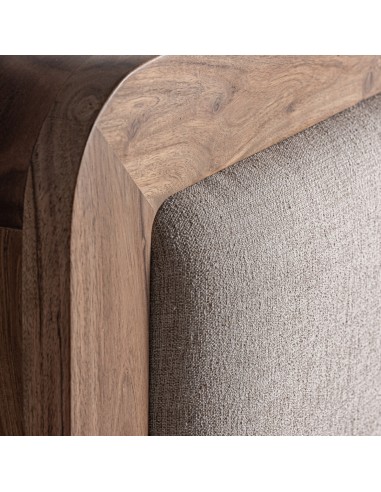Cama dangy de Madera de Acacia Tapizada en...