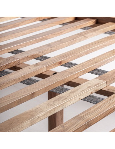 Cama dangy de Madera de Acacia Tapizada en...
