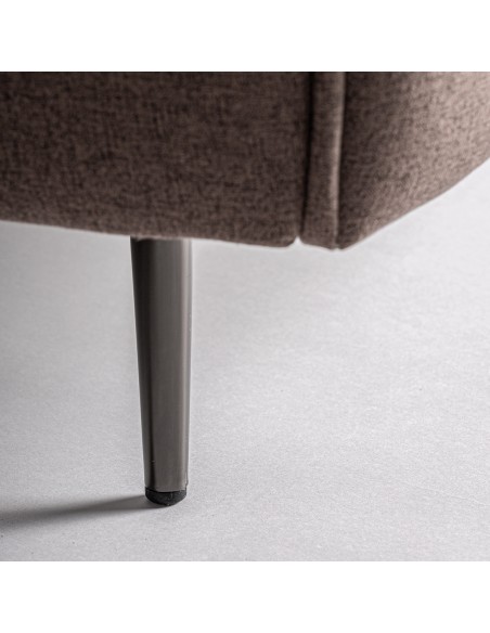 Cama Oslo Tapizada en Terciopelo Marrón con Cabecero Capitoné – Vical Home