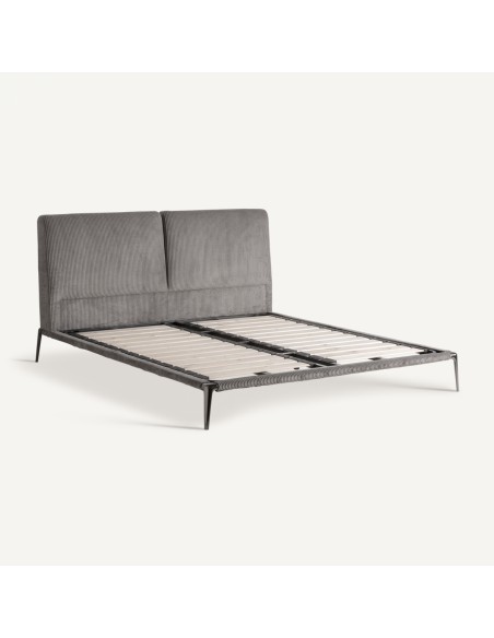 Cama Berlín de Estilo Industrial en Metal Gris – Vical Home
