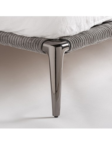 Cama Berlín de Estilo Industrial en Metal Gris...