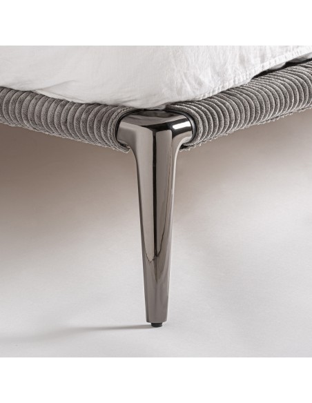 Cama Berlín de Estilo Industrial en Metal Gris – Vical Home