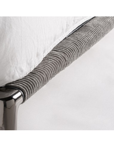 Cama Berlín de Estilo Industrial en Metal Gris...