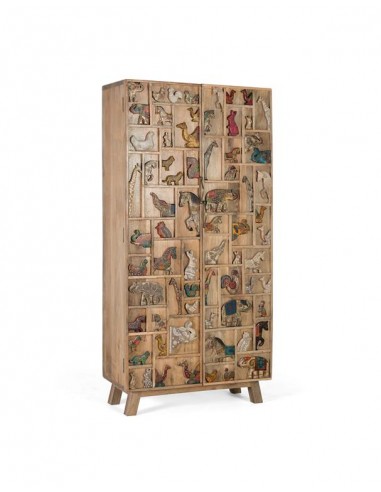 Armario de Madera de Mango Pintado a Mano –...