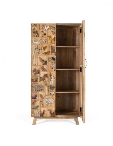 Armario de Madera de Mango Pintado a Mano –...