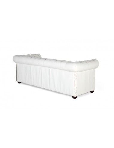 Sofá Chester 3 Plazas en Piel Blanca – Giner y...