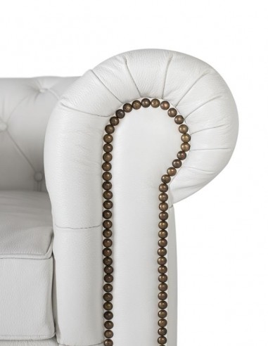 Sofá Chester Individual en Piel Blanca – Giner...