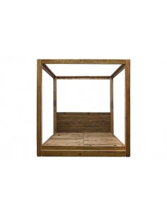 CAMA BALINESA PINO 202X222X215