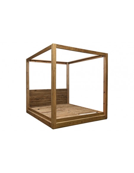 CAMA BALINESA PINO 202X222X215