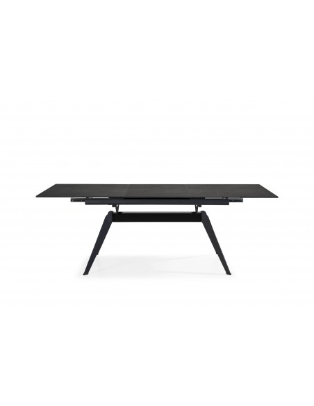 MESA EXTENSIBLE DE CERÁMICA NEGRA LULA 160/220X90X76