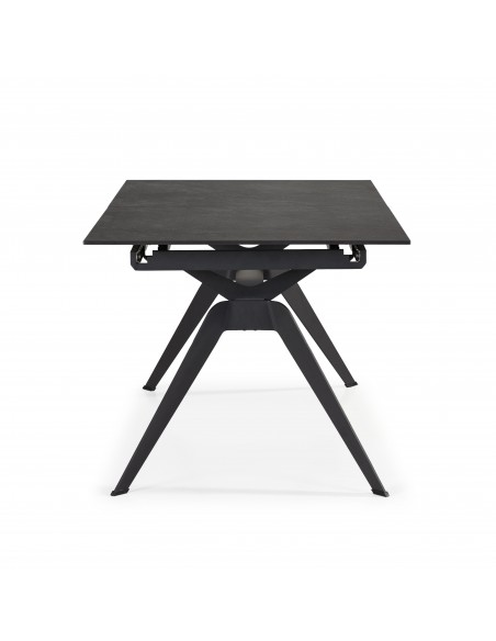 MESA EXTENSIBLE DE CERÁMICA NEGRA LULA 160/220X90X76