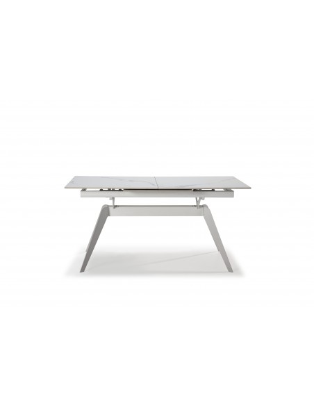 MESA EXTENSIBLE DE CERÁMICA BLANCA LULA 160/220X90X76