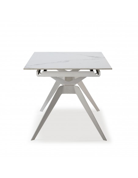 MESA EXTENSIBLE DE CERÁMICA BLANCA LULA 160/220X90X76