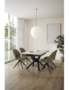 MESA EXTENSIBLE CUADRADA BLANCA ARLENE 150X90/150X76CM