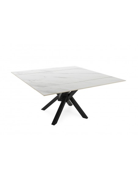 MESA EXTENSIBLE CUADRADA BLANCA ARLENE 150X90/150X76CM