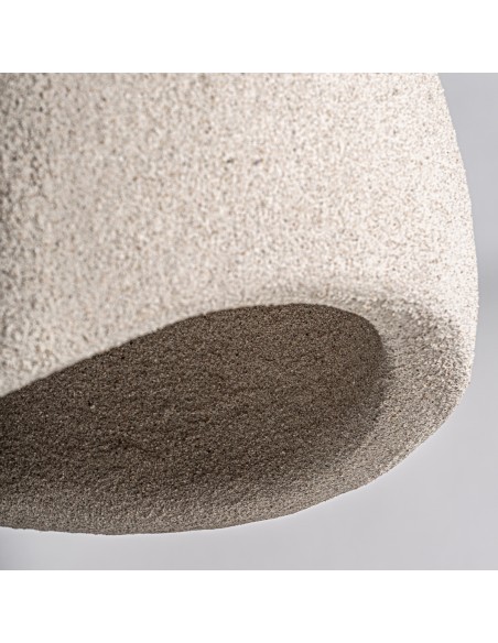 Lámpara colgante Sibille de Vical Home – Lámpara de resina blanco roto rugosa contemporánea 82 cm