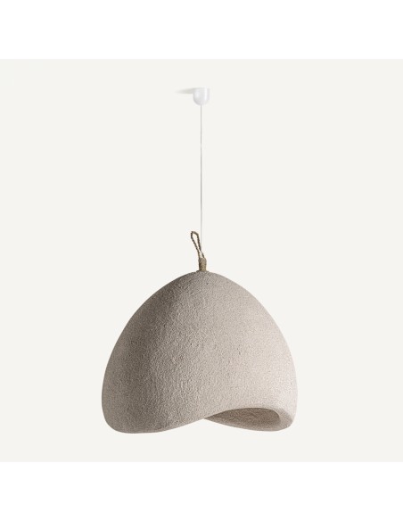 Lámpara colgante Sibille de Vical Home – Lámpara de resina blanco roto rugosa contemporánea 82 cm