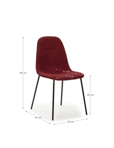 SILLA RENNE ROJO SET DE 4 UNIDADES POR CAJA