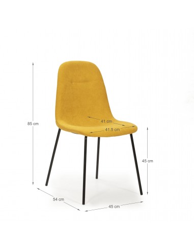 SILLA RENNE AMARILLO SET DE 4 UNIDADES POR CAJA