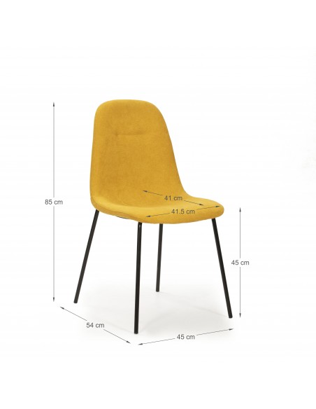SILLA RENNE AMARILLO SET DE 4 UNIDADES POR CAJA