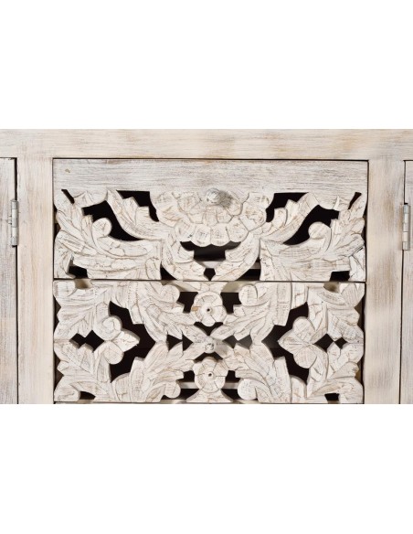 Aparador Giner y Colomer en Madera de Mango Tallada y Metal – 2 Puertas y 3 Cajones