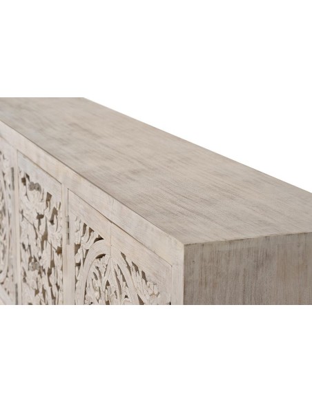 Aparador Giner y Colomer en Madera de Mango Tallada y Metal – 2 Puertas y 3 Cajones