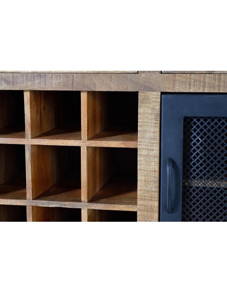 Aparador Industrial Giner y Colomer de Madera de Mango y Metal – 2 Puertas y 3 Cajones