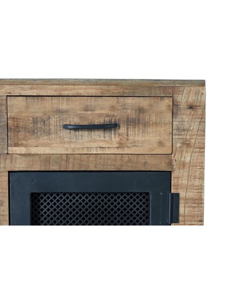 Aparador Giner y Colomer de Madera de Mango con Ruedas Metálicas – 2 Puertas y 2 Cajones