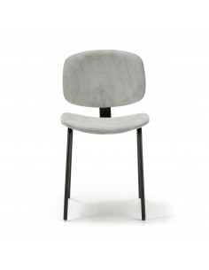 SILLA ARUS GRIS/PATA NEGRA SET DE 2 UNIDADES POR CAJA