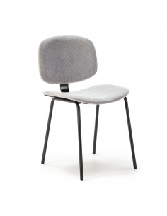 SILLA ARUS GRIS/PATA NEGRA SET DE 2 UNIDADES POR CAJA 2