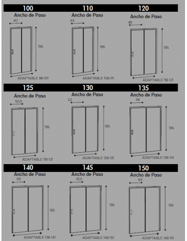 MAMPARA DUCHA FRONTAL (FIJO + CORREDERA) Q