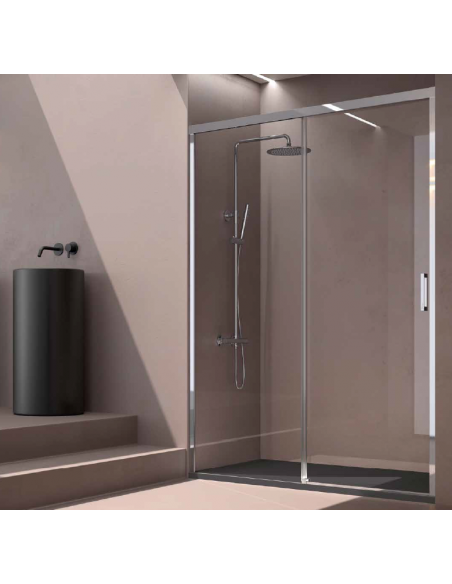 MAMPARA DUCHA FRONTAL (FIJO + CORREDERA) Q