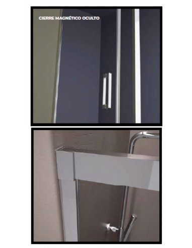 MAMPARA DUCHA FRONTAL (FIJO + CORREDERA) Q