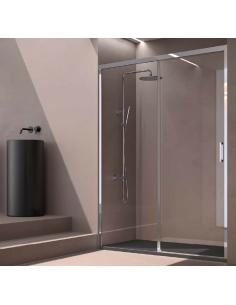 MAMPARA DUCHA FRONTAL (FIJO + CORREDERA) Q