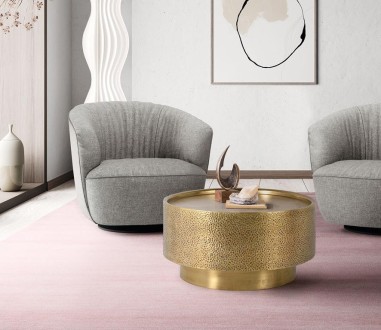 Mesa de Centro Redonda Giner y Colomer – Metal...