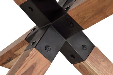 Mesa de Comedor Redonda en Acacia Maciza y...