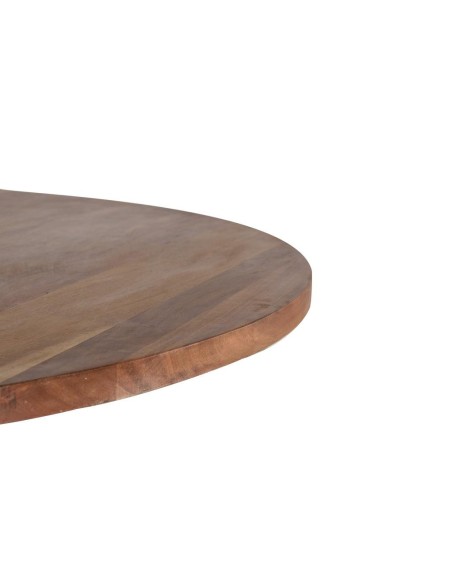 Mesa de Comedor Redonda en Acacia Maciza y Metal Negro – Giner y Colomer Ref. 1150 / 1151 VARIAS MEDIDAS